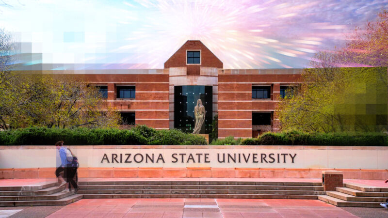 A computer-augmented view of ASU's campus.