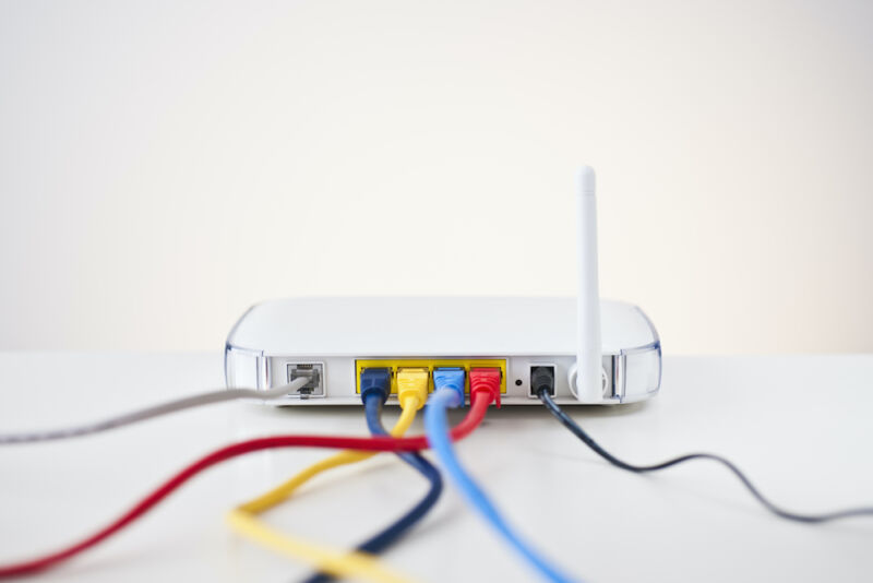 Close-up photograph of a router.